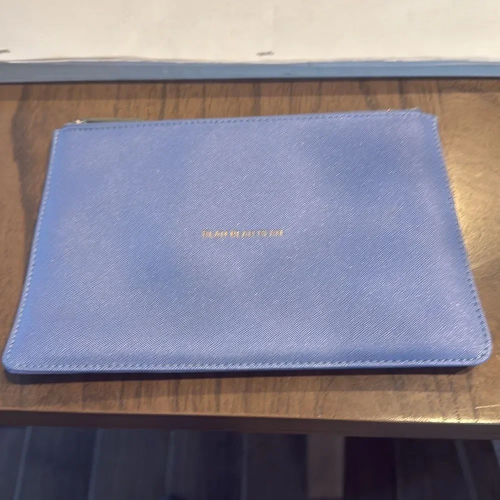 Katie Loxton Blah Blah‎ Blah Pouch Clutch Cornflower Blue